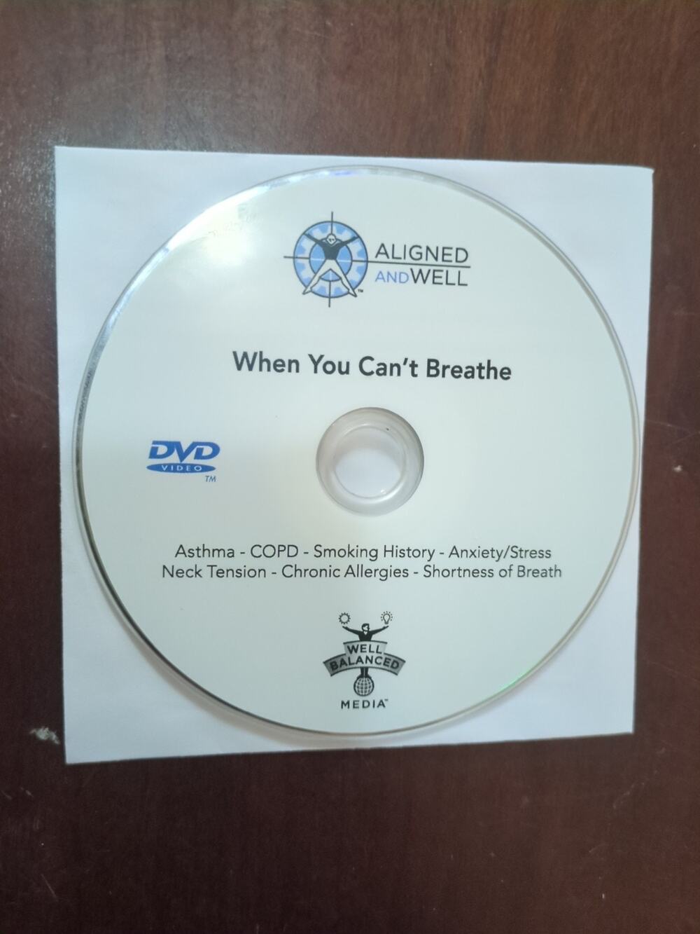 When You Can't Breathe With Katy Bowman DVD disc only